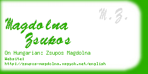 magdolna zsupos business card
